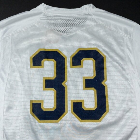 Notre Dame Fighting Irish Football Jersey Men's Large Under Armour #33 White - Picture 10 of 16